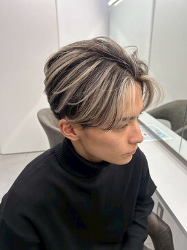 メンズサロン キング 枚方店(Men’s salon K!ng) 韓国マッシュセンターパートツーブロックメンズハイライトウルフ