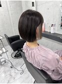 小顔ひし形 レイヤーカット 透明感カラー