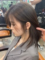 ナンバー ノード 渋谷(N° node) 髪質改善トリートメントグレーベージュ韓国風横顔美人顔周り渋谷