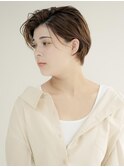 かきあげ/ショート/クリアグレージュ/シアカラー【新宿/西新宿】