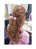 ハーフアップ