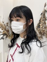 ドロップ&nbsp;もみあげカラー×ニュアンスパーマ