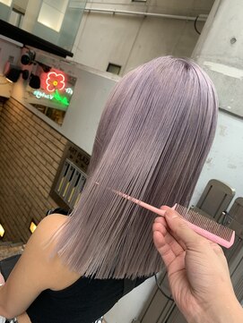 ラフ 難波店(LAFF) #黒髪#ボブルフ#ネビージュ#小顔#ワンレン