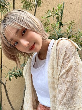 ロンド ストラーダ 心斎橋(Lond strada) レイヤーボブ×ハイトーン[心斎橋/髪質改善]