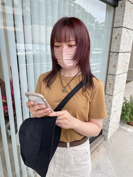 シンス(Since) ストレートで決まる顔周り可愛く 暖色カラー