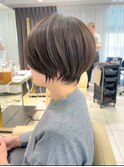 ショートボブ髪型20代30代40代50代前髪あり前髪なし面長【橋本】