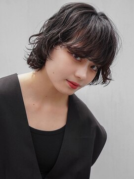 ミンクス渋谷スマートサロン(MINX shibuya smart salon) 魅力倍増カール シアーカラー ショート 姫カット ダークアッシュ