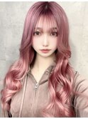 カシスピンク×シールエクステ
