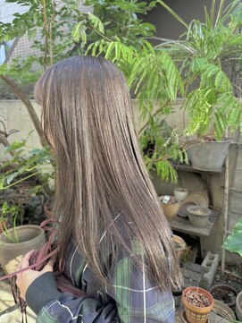 リブロ 三軒茶屋(LIBRO) バレイヤージュイメチェンホワイトブロンドウルフカット