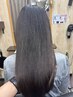 【髪質改善】弱酸性縮毛矯正＋ヘアカラー+カット￥18,800