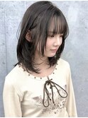 池袋 ロブ 顔周りレイヤー レイヤーカット ミディアムレイヤー
