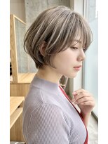 6Dエクステ 板橋店 アッシュベージュカラーショートヘア