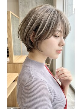6Dエクステ 板橋店 アッシュベージュカラーショートヘア