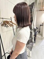 カミエ(kamie) 透明感のあるブラウンボブ×カット&カラー&トリートメント