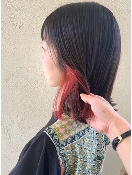 キャパジャストヘアー(CAPA just hair) 切りっぱなしボブ/インナーカラー