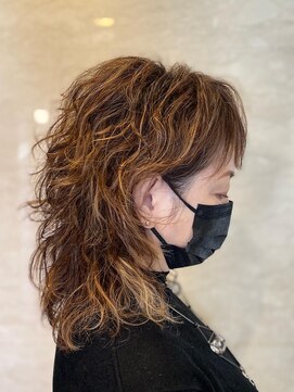 六本木美容室 西麻布店 ウェーブウルフ