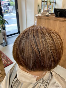 リーフ ヘア 上田美容研究所(Lief hair) 脱白髪染めカラー