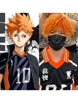 ルフレ 新宿歌舞伎町店(Reflet) アニメ/ハロウィン/二次元カット/オレンジカラー/再現セット