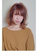 デザインカラー/シルキーベージュ/グレージュカラー/斜めバング