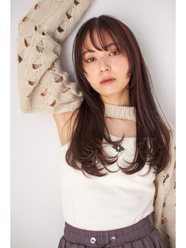 アッシュ 池袋店(Ash) 10代20代30代『フェイスレイヤー入りワンカールロング』#池袋駅