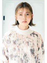 トクテ 吉祥寺(tokute) くびレイヤーエモージュ前髪モテベージュレイヤーミディ/吉祥寺