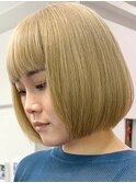 クリームベージュ[新宿駅/前髪/アンブレラカラー/イメチェン]