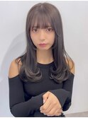 髪質改善顔まわりレイヤーカット酸熱ストレートこなれミディ