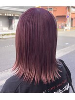 ジェムヘアスタジオ 湘南平塚南口店(Gem Hair Studio)&nbsp;エフェクトブリーチ×イルミナ『ピンクベージュ』【Gem 神原】