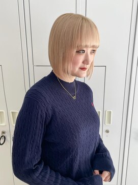 アロ 大阪梅田(alo) 【momoa】ハイトーンぱつっとボブ