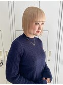 【momoa】ハイトーンぱつっとボブ