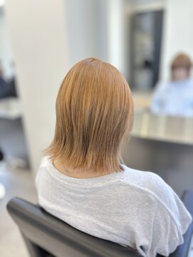 ラピステン 福岡天神 大名店(Lapis) ミルクティー/ピンクブラウンミニウルフデジタルパーマ