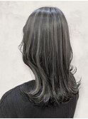 20代30代40代韓国ヘアハイライト透け感カラーくびれミディ
