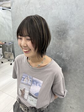 バサ 池袋東口店(BASSA) ハイライトカラー×外ハネボブ