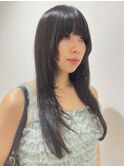 ロングレイヤー/髪質改善トリートメント/透明感カラー