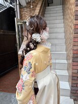 テトラ バイ ネオリーブ 横浜西口店(tetra by neolive)&nbsp;ゆるふわ編み下ろし　卒業式ヘアセット　袴着付け　金箔横浜★