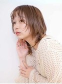 小顔美人ミディアムレイヤー/サイドバング［花小金井］