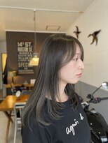 ブラウン(Brown)&nbsp;ロング/顔まわりレイヤー