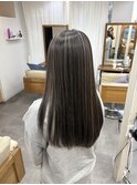 ブリーチカラーハイライトカラーストレート