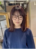ボルドーカラー/レイヤーカット/髪質改善/縮毛矯正/銀座