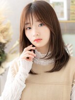 カバーヘア ブリス 上尾西口店(COVER HAIR bliss)&nbsp;シンメトリー小顔ミディアムレイヤーカットh4上尾20代30代40代