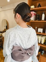 ハク メゾン(HaKU maison) タイトシニヨンアレンジ/シンプル大人まとめ髪/浴衣ヘア