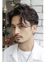 リアンメンズ 青山 表参道(Liun men's)&nbsp;メンズショート　ニュアンスパーマ　サイドパート