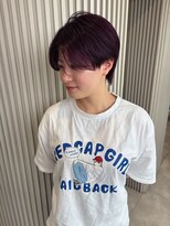 カシェ キョウマチ(cashe’e) 松阪/ブリーチ/ラベンダーカラー/ハンサムショート/20代