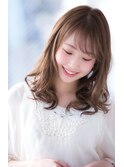 山村/ゆるふわパーマセミロング/ナチュラルパーマストカール銀座