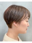 short［前下がりハンサムショートセンター分けシースルー］