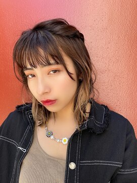 レオニード 表参道(LEONID) インナーカラー金ピン簡単アレンジヘア