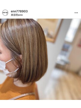 エン(enn) 【enn】ボブ×ハイライト