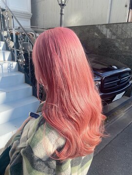 ヘアスタジオ アルス 御池店(hair Studio A.R.S) 鮮やかピーチピンク