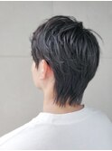 ニュアンスカールのウルフショート