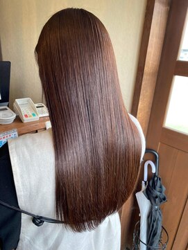 サード(ThairD) 髪質改善/縮毛矯正/ベージュピンク/レイヤーロング/30代40代50代